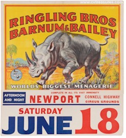 Original Vintage Barnum Bailey Circus Posters for sale