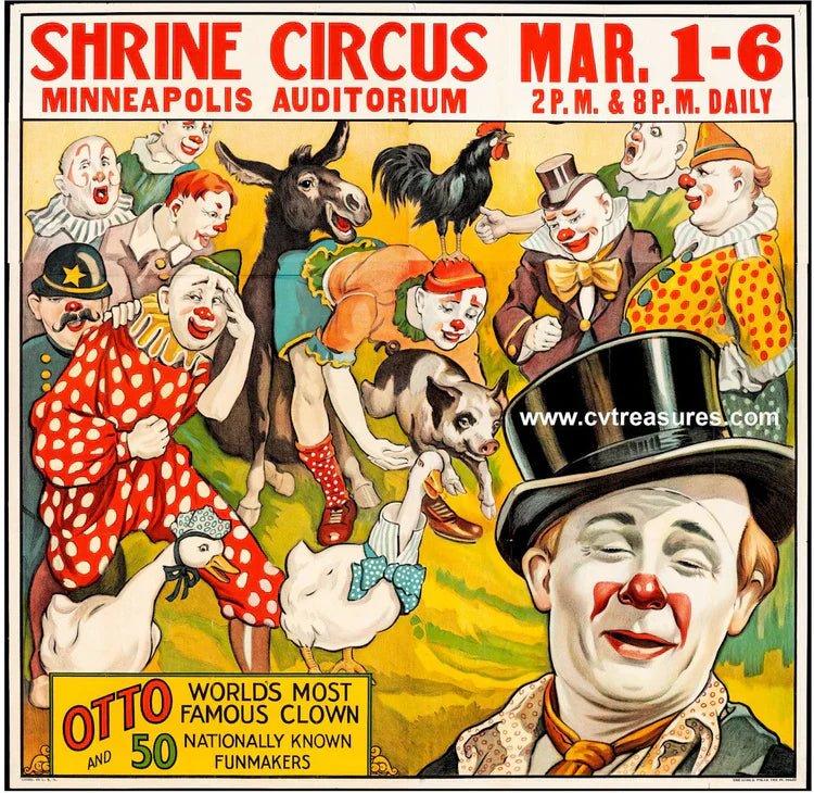 Larger than Life Three and Six Sheet Vintage Posters Movie Circus - CVTreasures