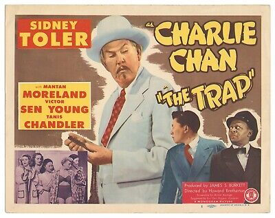 Charlie Chan The Trap Original Vintage Lobby Title Card Movie Poster Toler