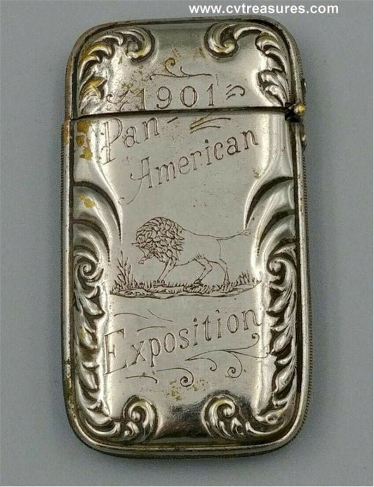 1901 World's Fair Memorabilia - Buffalo NY
Buffalo Pan American Exposition Antique Match Safe