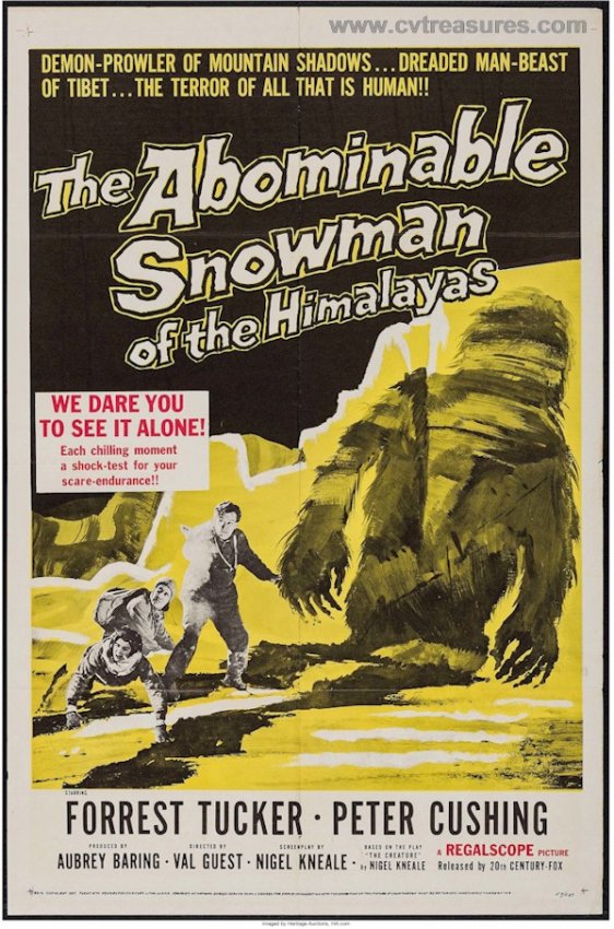 Abominable Snowman of the Himalayas Vintage Movie Poster One She