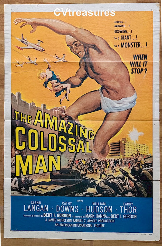 Amazing Colossal Man Sci Fi Authentic Original Vintage Movie Theater Poster Original One Sheet Guaranteed Authentic 1957