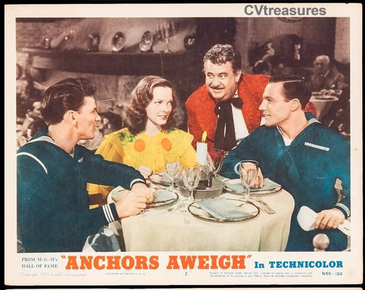 Anchors Aweigh Frank Sinatra Original Lobby Card 55-2 Guaranteed Authentic