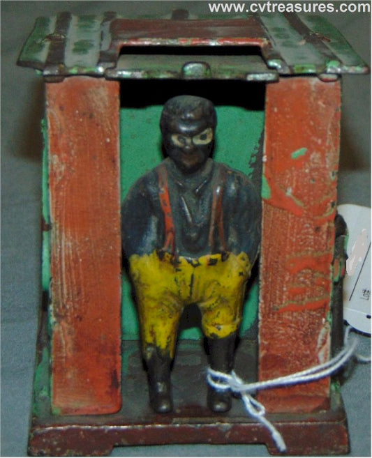 Vintage cast iron mechanical toy bank