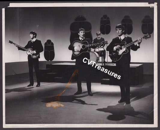 Beatles Original RARE Authentic Vintage Type 1 Photo Scottish TV, 1963