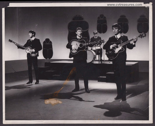 Beatles Original RARE Vintage Photo Scottish TV, 1963