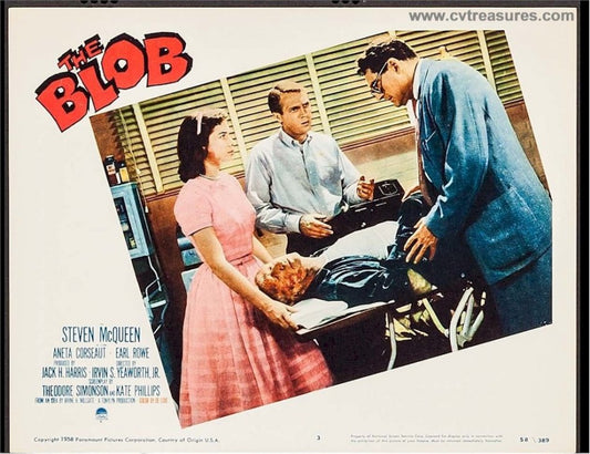 Blob Original Vintage Movie Poster Lobby Card Steve Mcqueen 1