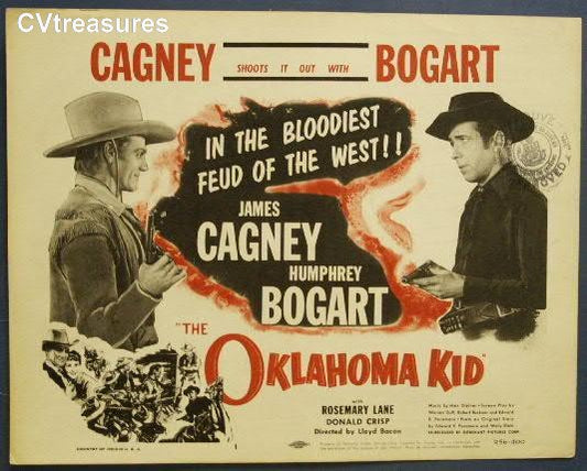 Oklahoma Kid Original Vintage Movie Poster Title Lobby Card Humphrey Bogart James Cagney