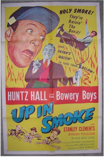 Bowery Boys -Up in Smoke- vintage movie poster 1957