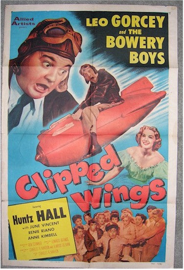 Bowery Boys Clipped Wings Original vintage movie poster 1953