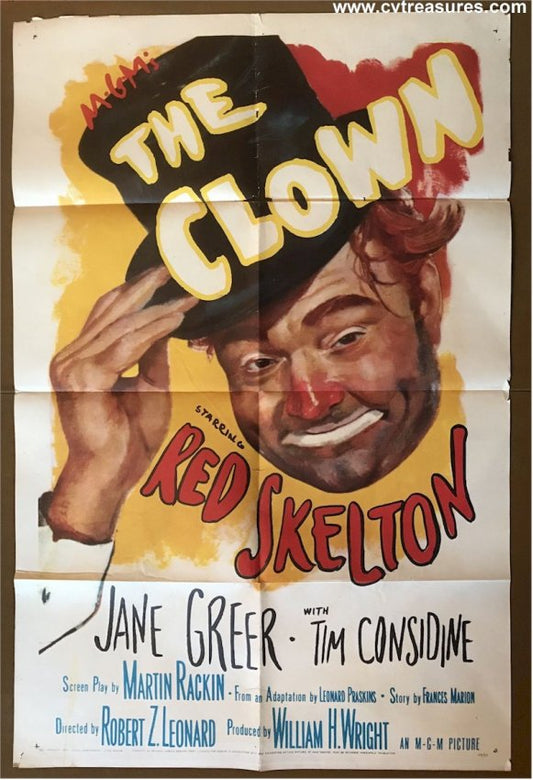 CLOWN Original Vintage One Sheet Movie Poster Red Skelton