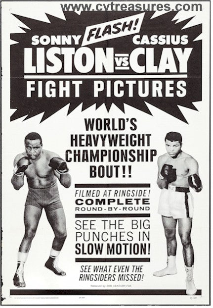 Cassius Clay (Muhammad Ali) vs Sonny Liston Boxing Poster 1964