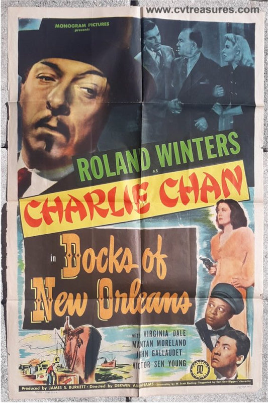 Charlie Chan Docks of New OrleansVintage Movie Poster 1948