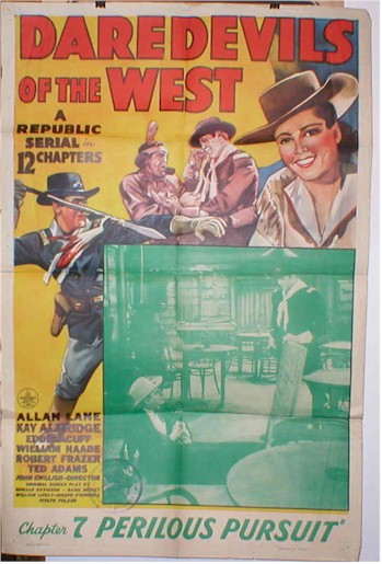 Daredevils of the West, 1943, Allan Lane, One Sheet