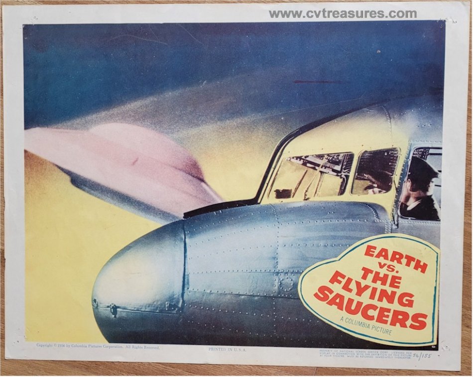 Earth vs. the Flying Saucers vintage lobby card movie poster