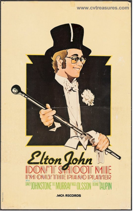 Elton John Original Vintage Promotional Album Concert Poster Guaranteed Authentic