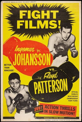 Floyd Patterson vs Ingemar Johansson LARGE Fight Poster, 1960