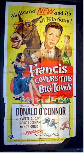 Francis Covers the Big Town, 1953, Donald O'Connor, Three Sheet