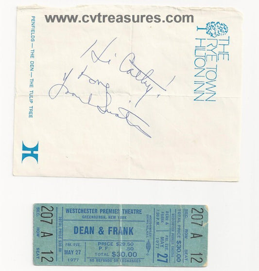 Frank Sinatra Vintage Autograph In Person 1977