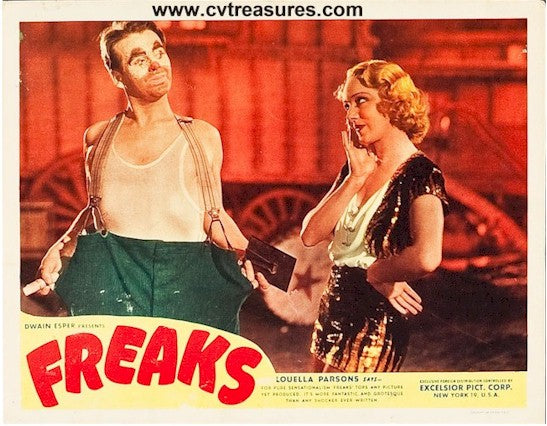 Freaks, RARE Original Lobby Card deaf clown 1949