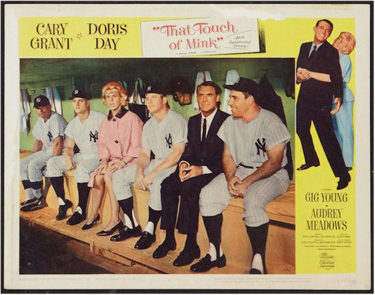 That Touch of Mink Original Authentic Vintage Movie Theater Poster Lobby Card Cary Grant Mickey Mantle Roger Doris Day Maris Sports Memorabilia 1962