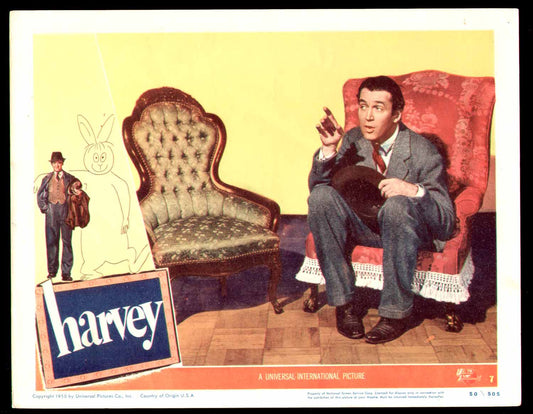 Harvey James Stewart Vintage lobby card movie poster Chair