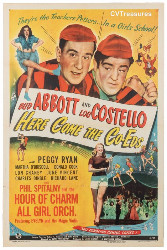 Here Come the Coeds Original Classic Film Poster Abbott Costello