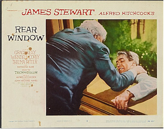 Rear Window, James Stewart, 1954, Lobby Card "Killer scene"