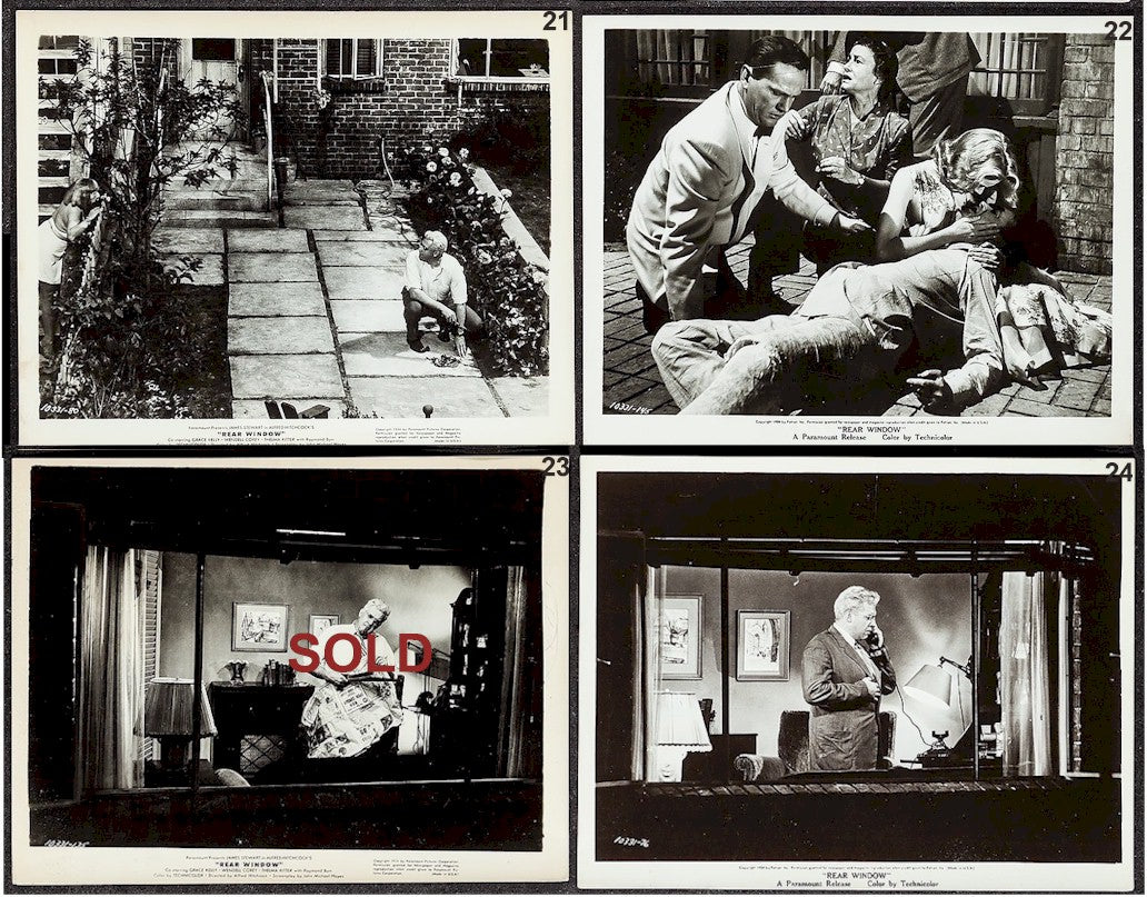 Rear Window Rare Photo Stills Alfred Hitchcock James Stewart