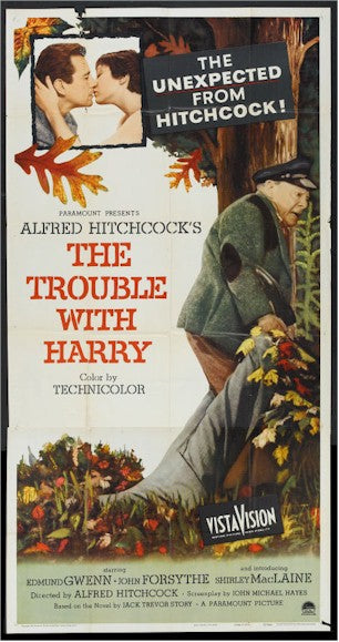 The Trouble With Harry Alfred Hitchcock Movie Poster Original Vintage Three Sheet Guaranteed Authentic 24x