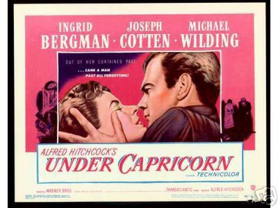 Under Capricorn Alfred Hitchcock Movie Poster Original Vintage Title Card Ingrid Bergman Joseph Cotten Guaranteed Authentic 24x