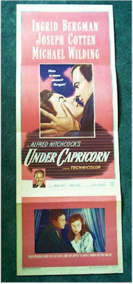 Under Capricorn Alfred Hitchcock Movie Poster Original Vintage Insert Ingrid Bergman Joseph Cotten Guaranteed Authentic 24x