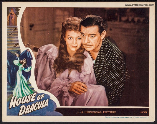 House of Dracula Movie Poster Vintage lobby Card Lon Chaney 1945