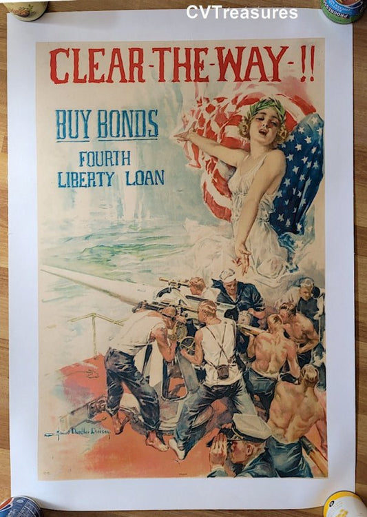 Howard Chandler Christy Original Vintage Antique WWI Lithograph