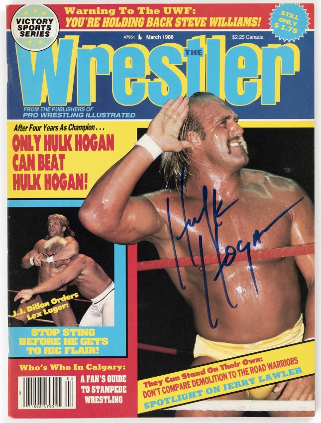 Hulk Hogan Signed Autographed Wrestling Magazine 1988