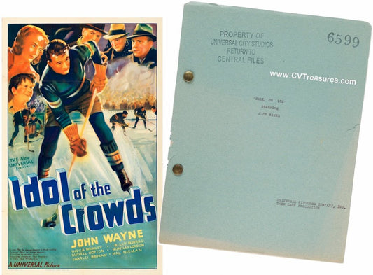 Idol of the Crowds John Wayne Original Working Script 1937