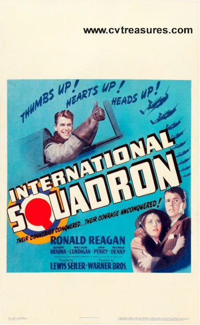 International Squadron Vintage Movie Poster Ronald Reagan WC