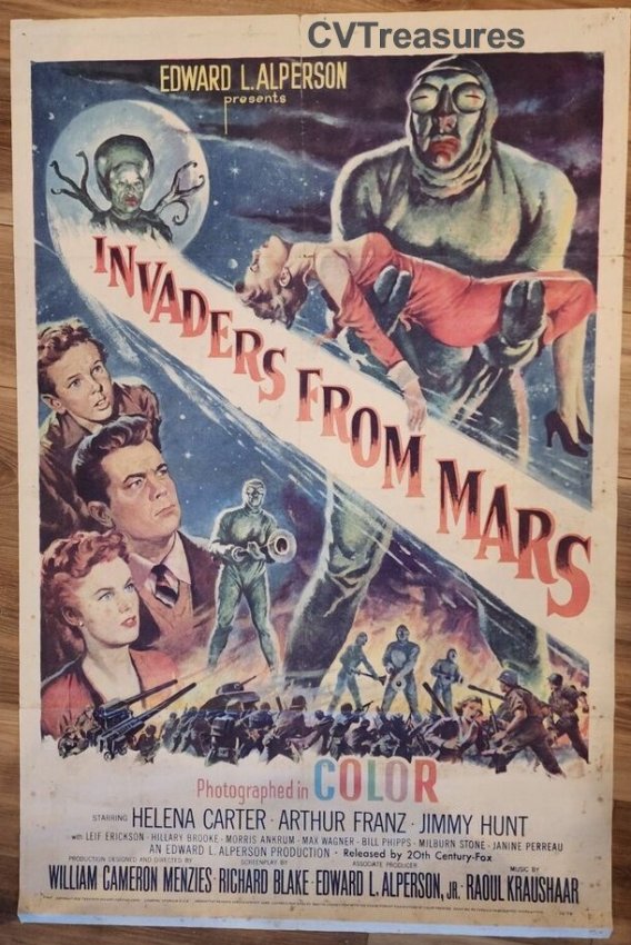 Invaders from Mars Classic One SheetSci Fi Movie Film Poster