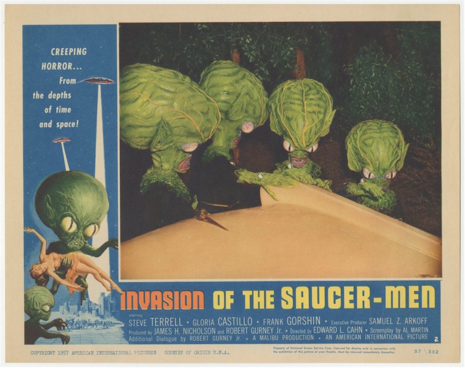 Invasion of the Saucer-Men Vintage Lobby Card Movie Poster 3