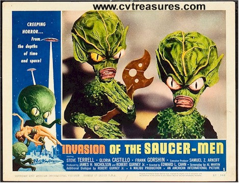 Invasion of the Saucer-Men Vintage Horror Sci Fi  Movie Poster Lobby Card 1957