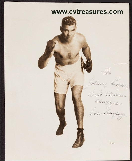 Jack Dempsey Autographed Signed Photo Boxing Pose!