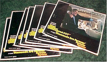 James Bond Movie Posters Diamonds are Forever, 1971 lobby cards