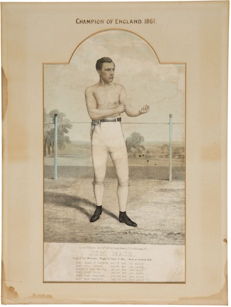 Jem Mace 19th Century Boxing Champion Lithograph 1861