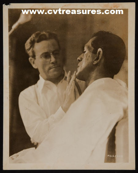 Boris Karloff Original Photo in Make-up Chair 1932