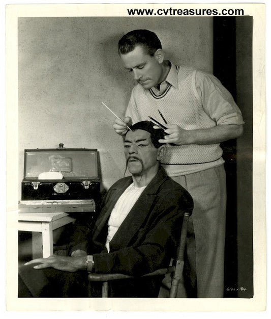 MASK OF FU MANCHU Photo Boris Karloff having Makeup 1932