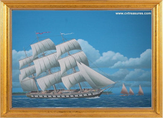 Keith Reynolds Nautical Painting Oil Art on Canvas Board Cornwal