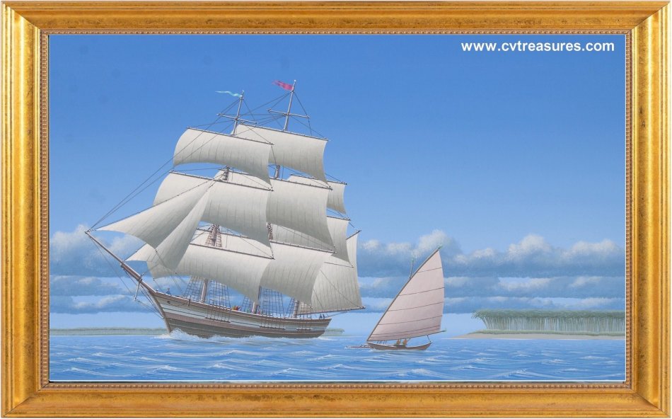 Keith Reynolds Painting Oil on Canvas Board Nautical Art Victori