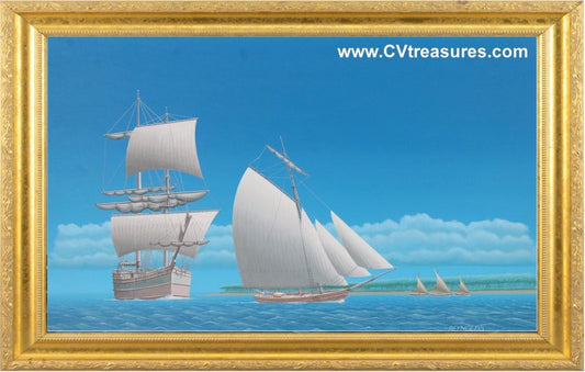 Keith Reynolds Painting Oil on Canvas Board Nautical Art Rurick