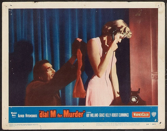 Dial M for Murder Alfred Hitchcock Movie Poster Original Vintage Lobby Card 11x14" Grace Kelly Guaranteed Authentic 24x