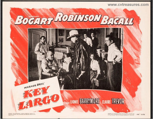 Key Largo Classic Old Lobby Card Movie Poster Bogart Bacall 3